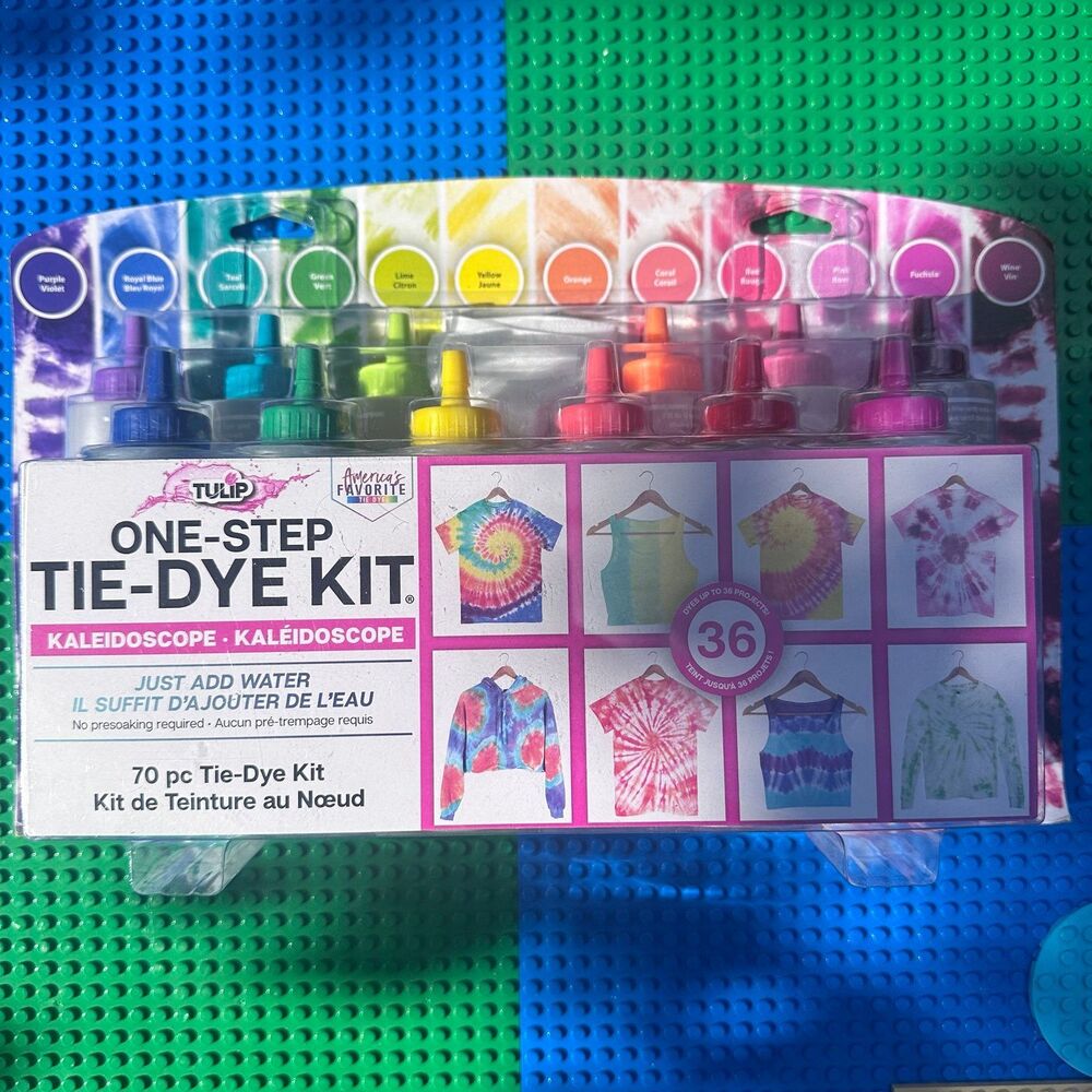 Tulip One-Step Tie-Dye Kit Kaleidoscope 70 Pc 12 Colors Up to 36 Projects